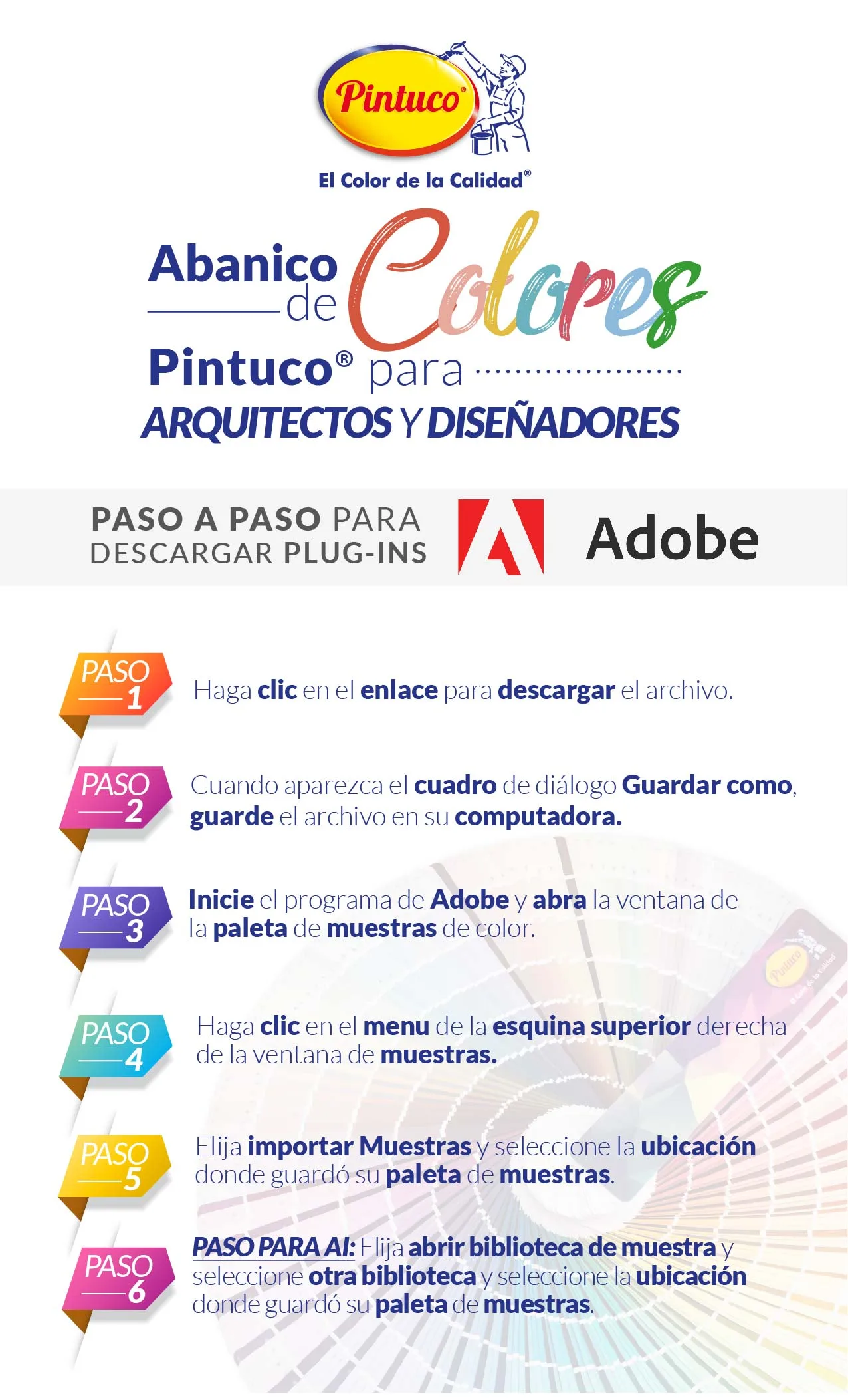 Plugin colores pintuco adobe