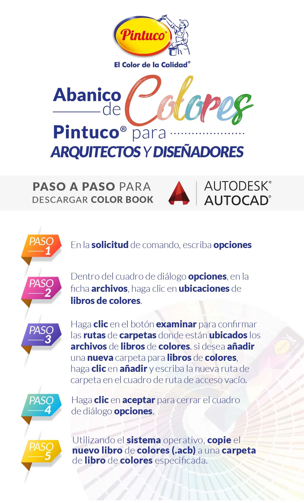 Plugin colores pintuco autocad