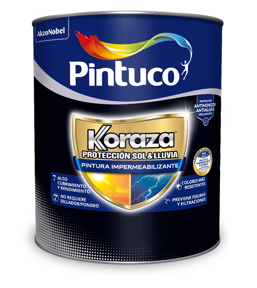 Koraza Protección Sol & Lluvia Pintura Impermeabilizante